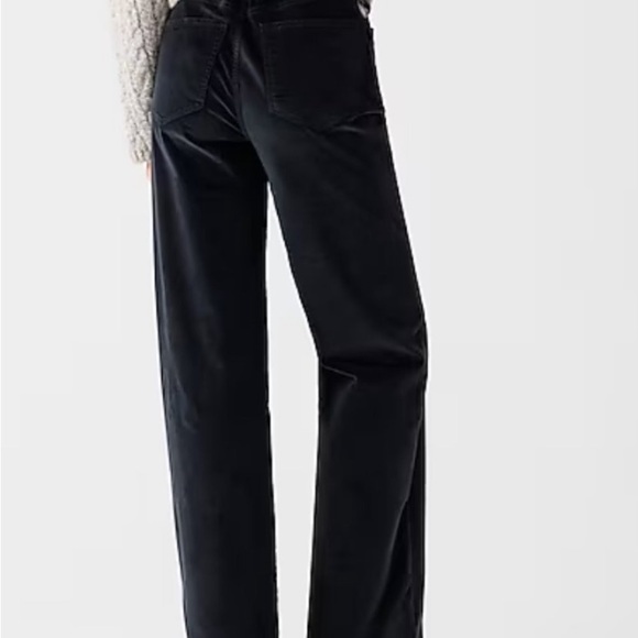 NWT J. Crew Petite Full Length Slim Wide Leg Stretch Velvet Pants Women’s 26P - Picture 4 of 4